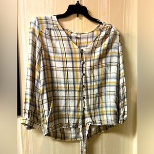 Plaid/Striped Long Sleeve Shirt